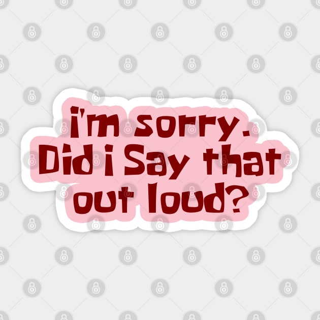 Apology Tee Sticker by faithfamilyhomedesigns